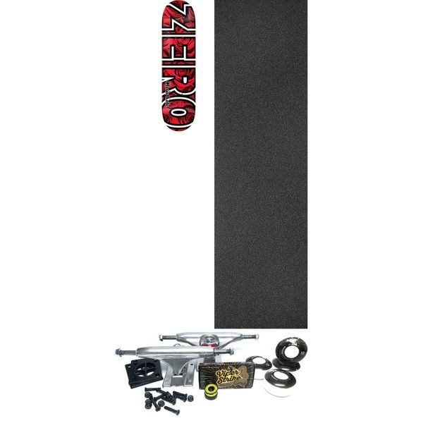 Zero Skateboards Chris Cole Floral Bold Skateboard Deck - 8.5" x 32.3" - Complete Skateboard Bundle